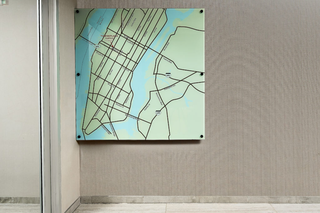 TownPlaceSuites New York Manhattan Times Square lobby map