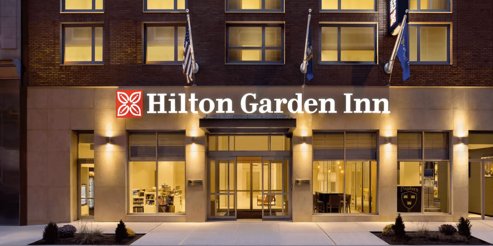 Hilton Garden Inn New York Times Square South front entrance